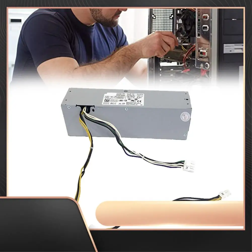 

6Cm Fan 8PIN+4PIN Connector Power Supply For Dell Optiplex 3020 7020 9020 Precision T1700 SFF Systems H255AS-00 HU255ES-01