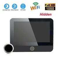 New WiFi Smart Door Bell Eye 1080P FHD Peephole Camera Audio 4.3' IPS Screen PIR Infrared Announcement Digital Viewer