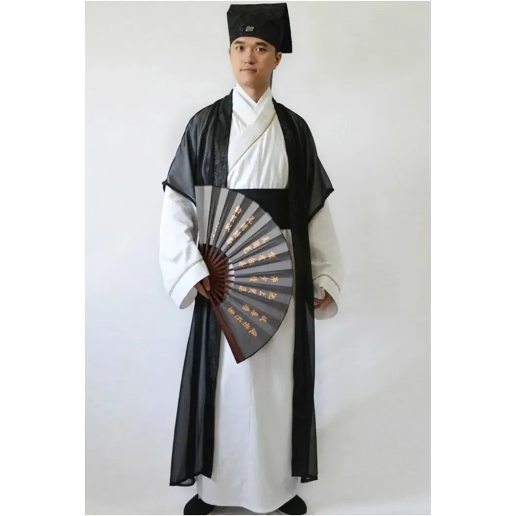 New style Ancient  scholar costume Hanfu national Tang costume men's Chinese silk robe Costume hanfu Dance dres snation