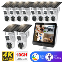 10CH 8MP Wifi Dual Lens PTZ Solar Camera Video Surveillance 12.5\