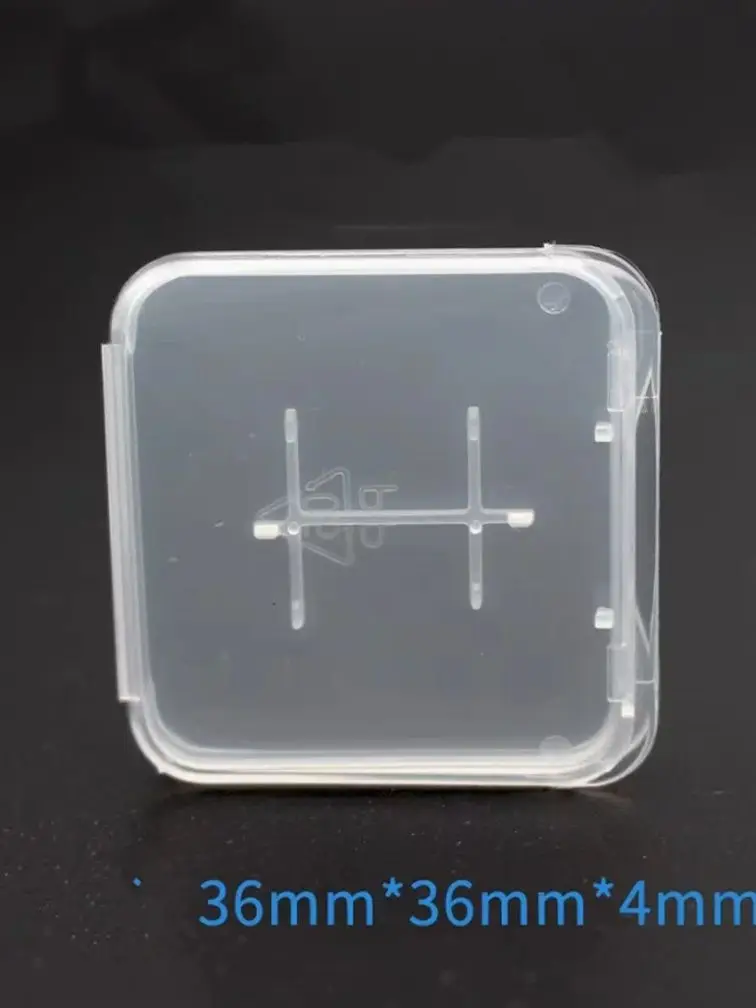 

100pcs Clear Plastic Memory Card Case Stick Micro TF Card Storage Box Protection Holder Transparent Memory Card Storage Boxes