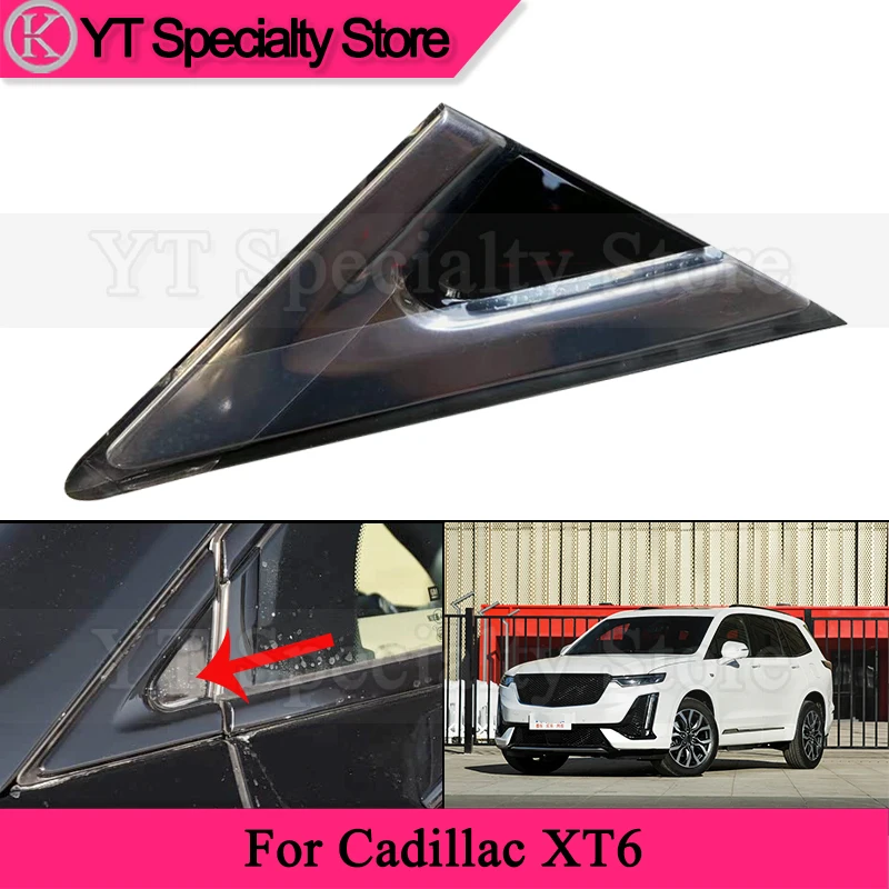 Kamshing Car Reversing Mirror Triangle Plate For Cadillac XT6 Front Door Window Trim Panel 84695101