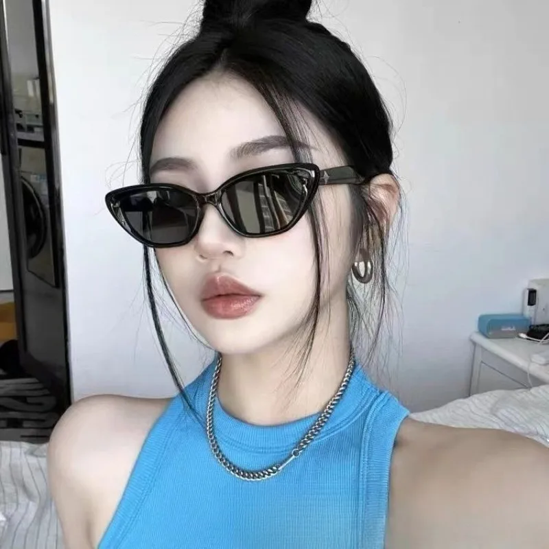 Koreanische Cat Eye Fashion Sonnenbrille für Damen Sonnenschutz – Detail 1