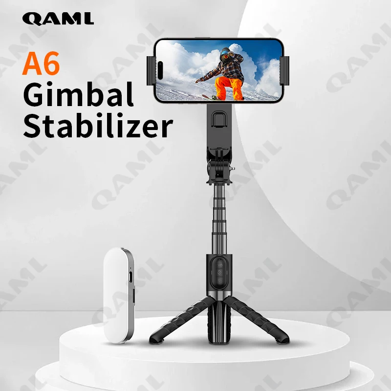 

Handheld Gimbal Stabilizer for Smartphone 1-Axis with Selfie Stick Tripod Stand Wireless Bluetooth Remote for iPhone Android