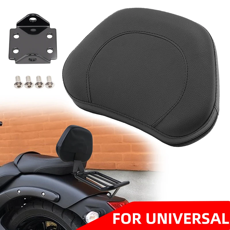 

Universal PU Leather Motorcycle Rear Passenger Sissy Bar Backrest Cushion Pad For Honda Yamaha Suzuki Kawasaki Harley Sportster
