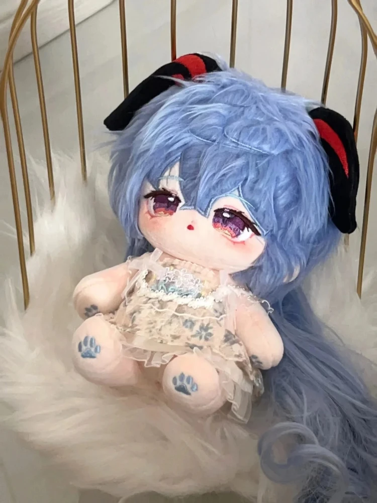 Anime Game Genshin Impact Ganyu 20cm peluche bambole giocattolo bambola nuda Plushie Cosplay 5997 regalo per bambini