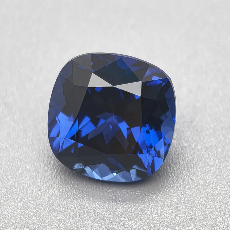 최고급 랩 그로운 사파이어 원석 SQ 쿠션 컷 로얄 블루 합성 블루 사파이어 루스 스톤 AGL 인증서 포함