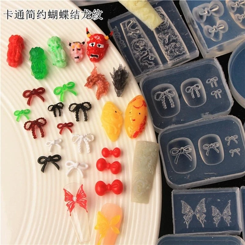 

Ballet Art Mold Bowknot Silicone Carving Mould Acrylic UV Art Silicone Mould DIY Jewelry Making Tool