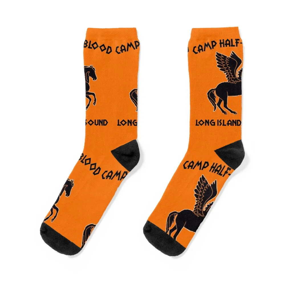 

camp half blood long island sound Socks floral Sports Christmas professional running Socks Men Women's