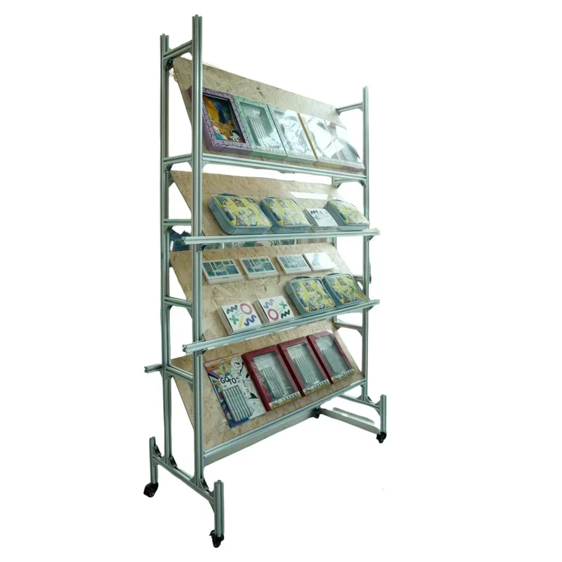 

Floor-to-ceiling multi-layer storage rack, book and newspaper rack, data rack