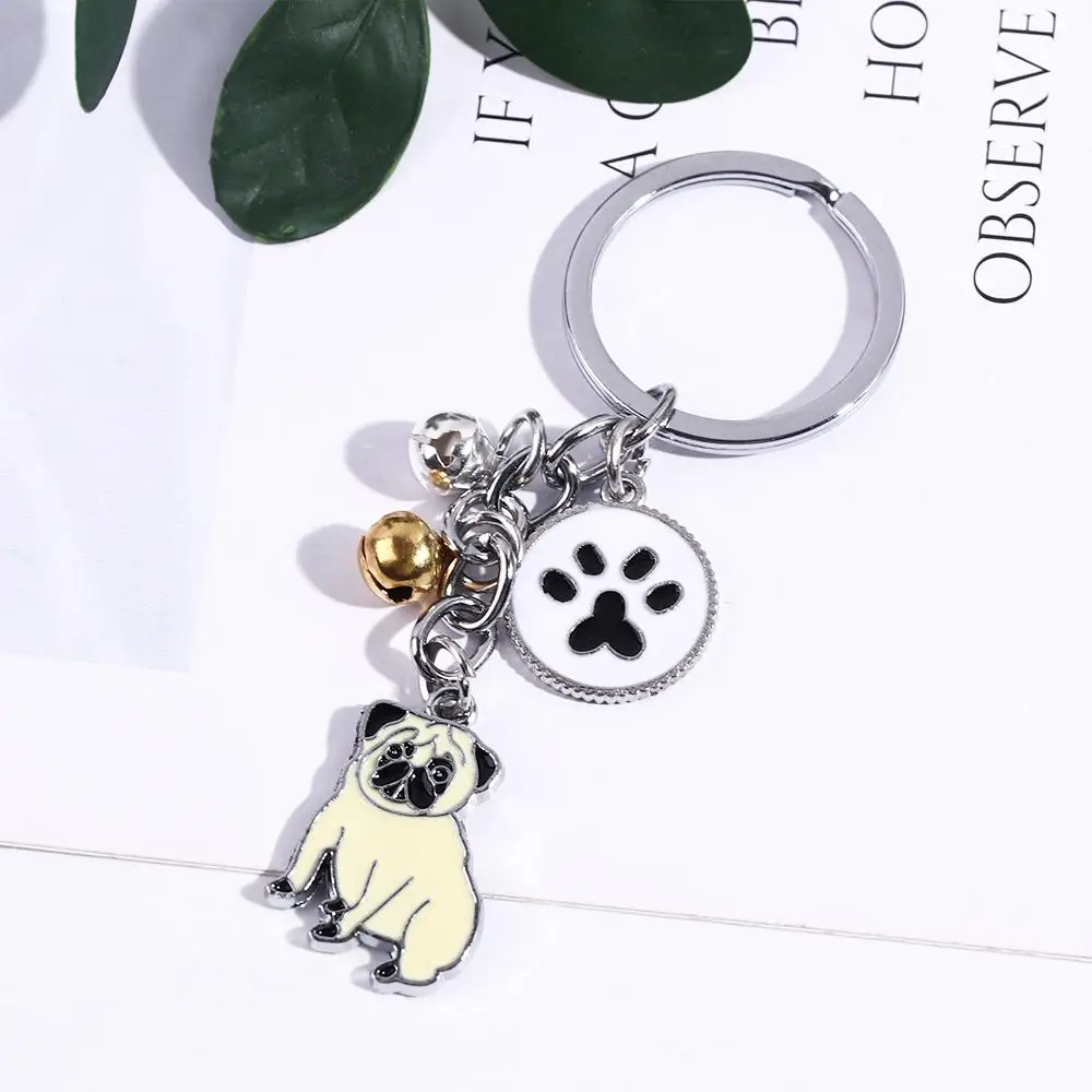 Lover Gift Fashion Maltese Enamel Husky Animal Bell Pet Keychain Pet Keyring Dog Keychain Dog Pendant