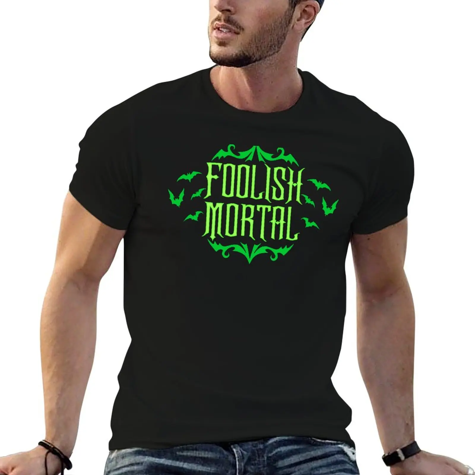 

Foolish Mortal T-Shirt man t shirts high quality luxury brand black cotton t-shirt plain for man package T-Shirt