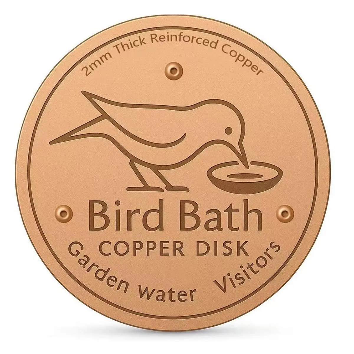 A58Z Bird Bath Copper Disk for Efficient Water Purification, Natural Algae Reduction and Easy Outdoor Bird Bath Maintenance