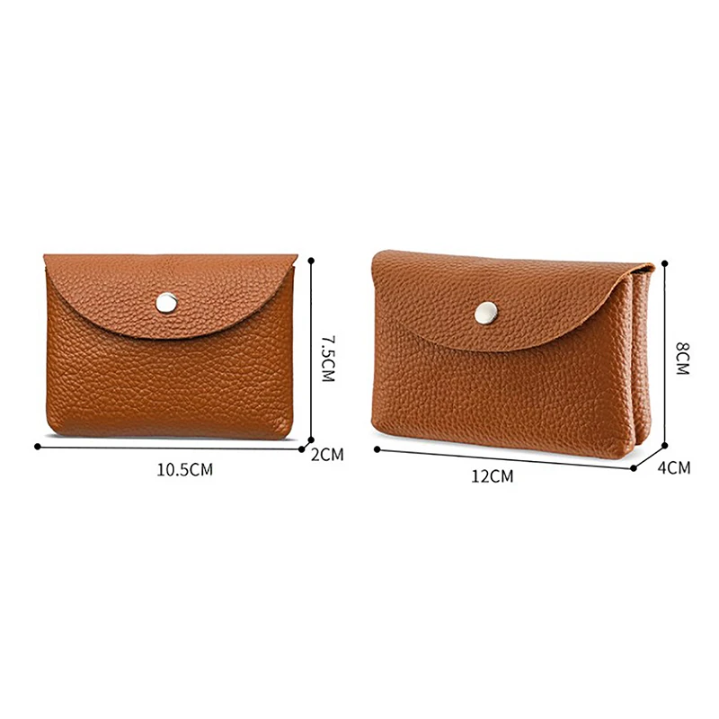 Cowhide Women's Small Purses Fashion Female Short Coin Wallets Pouch Handbag For Girls Card Holder Money Bag