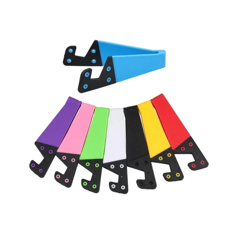 5pcs Candy Color V Shaped Mobile Phone Holder Replicate Lazy Bracket Cellphone Stand Holder Tabletop Cellphone Support Holder