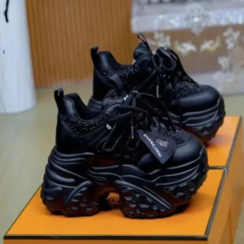 Dad Shoes Women's 2025 Spring and Autumn New Sponge Cake Sports and Leisure Shoes