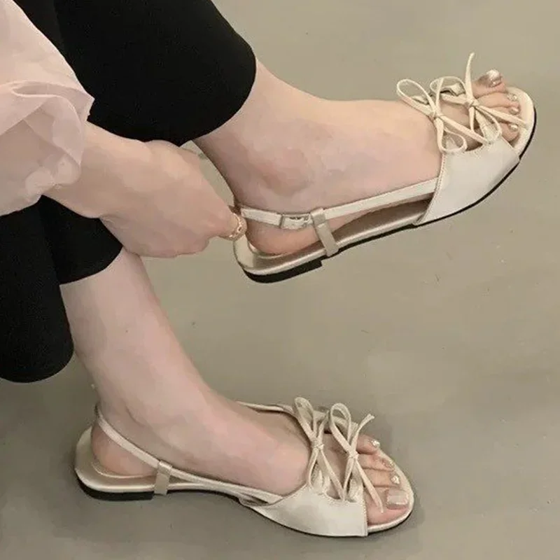 الشقق النساء الصنادل الصيف أحذية أنيقة فستان مريح النعال غير رسمية المشي أحذية امرأة 2025 جديد مصمم الشاطئ chausiras فام #1