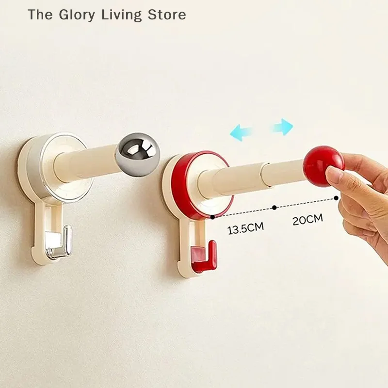 جديد قابل للسحب الملابس تجفيف الرف لكمة خالية شفط كأس كرة مستديرة هوك متعددة الوظائف Traceless الملابس ورفوف القبعات