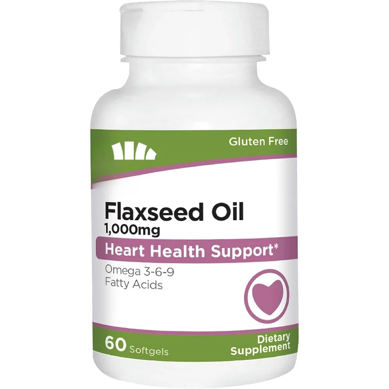 Linseed Oil 1000mg Soft Capsules Containing Plant-based Omega 3 6 9