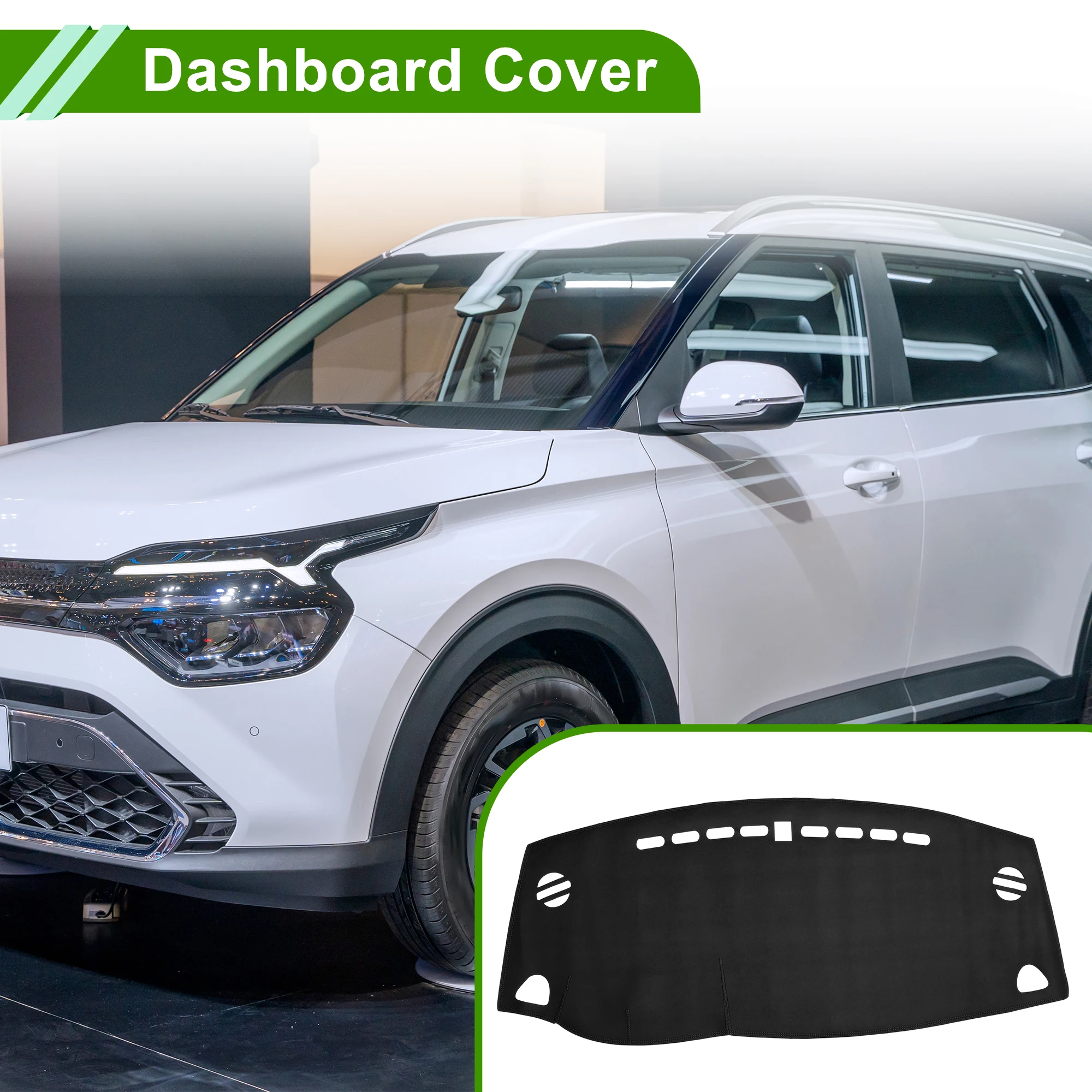 UXCELL Dashboard Cover for KIA Carens 2013-2015 Black 1 Pc