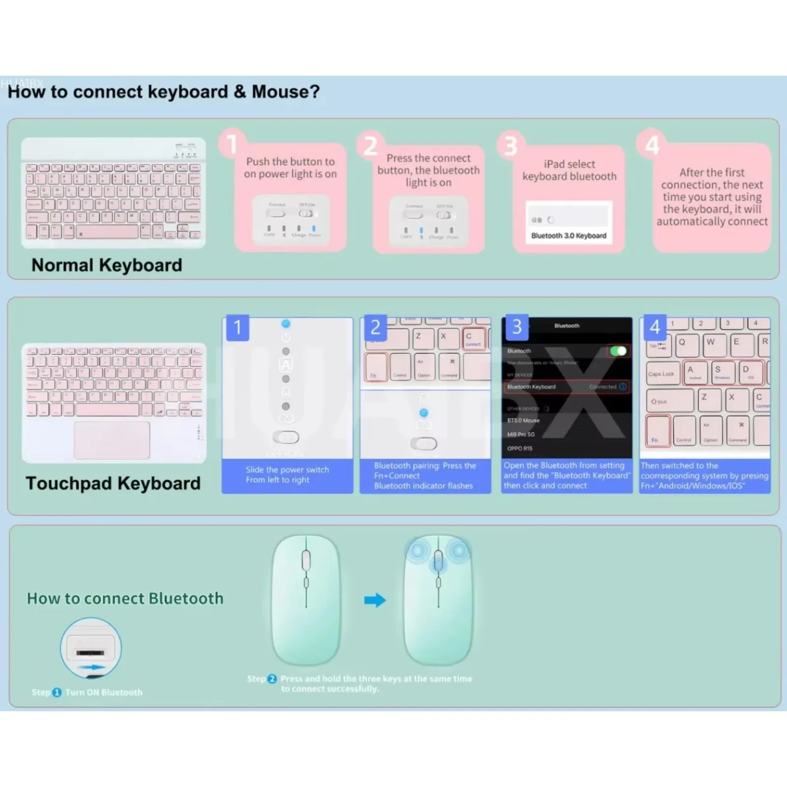 Keyboard Case for HUAWEI MatePad 10.4inch BAH4/BAH3 Tablet Detachable Bluetooth Round Keycap Keyboard Cover with S pen Holder