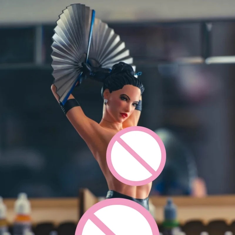 

Литая под давлением фигурка из смолы, женщина с веером, сделай сам, вертикальная высота 75 мм, в разобранном и неокрашенном виде, комплект модели, статуэтка, коллекционные игрушки