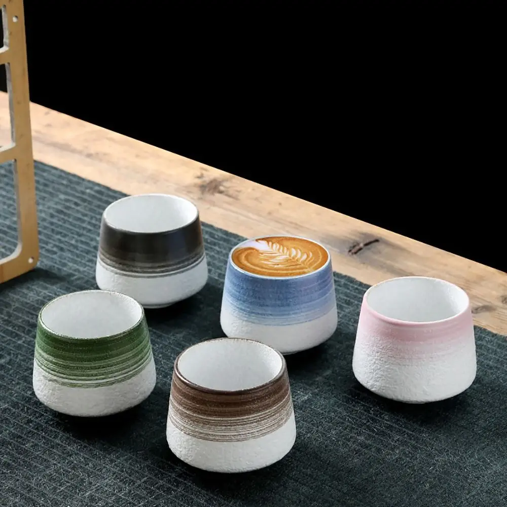 Creative Crude Pottery Ceramic Teacup Retro 200ML Coffee Cup Household Office Water Bowl