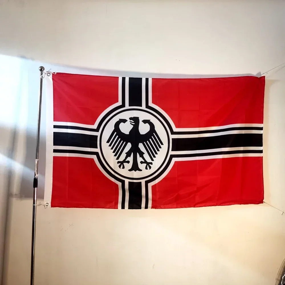 

German Empire Flag 90x150cm, Black Eagle & Iron Cross Army Polyester Banner for Outdoor Decor