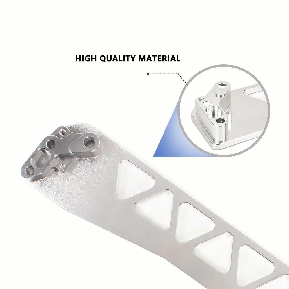 Barra de amarração traseira inferior do subquadro da boleto prata para Honda Civic EK Si DX 1996-2000