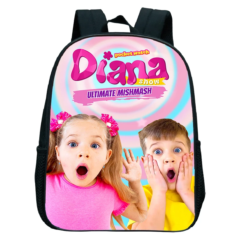 Kids Pink Backpacks Diana Show Print Kindergarten Bags Waterproof Children Backpack for Preschool Girl School Bag Gifts Mochila