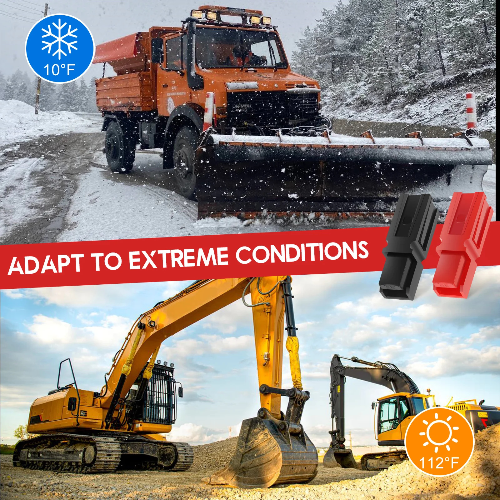 120 قطعة 15A/30A/45 أمبير القطب الطاقة أحمر أسود موصلات عدة ل أندرسون نمط المقابس البحرية موصل الطاقة محطات النحاس