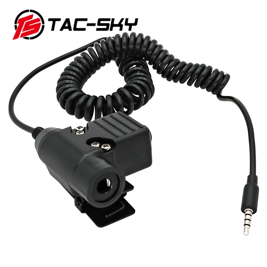 TAC-SKY Tactical Hunting Noise Cancelling cuffie Walkie Talkie cuffie da tiro adattatore militare PTT U94 PTT Phone Plug PTT