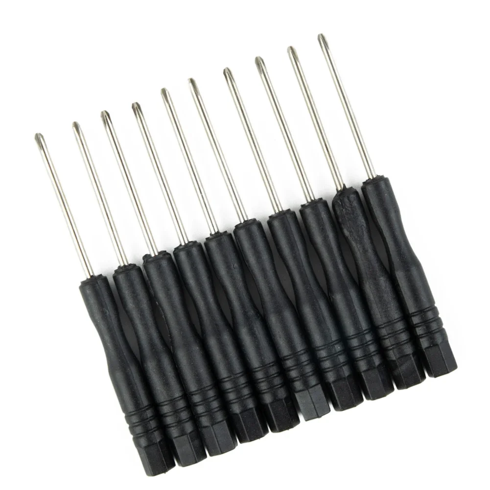 Cacciaviti da giardino domestici di alta qualità Strumento di riparazione 10 pezzi Attrezzatura da officina Cacciaviti a croce da 2 mm 82 mm / 3,22 pollici
