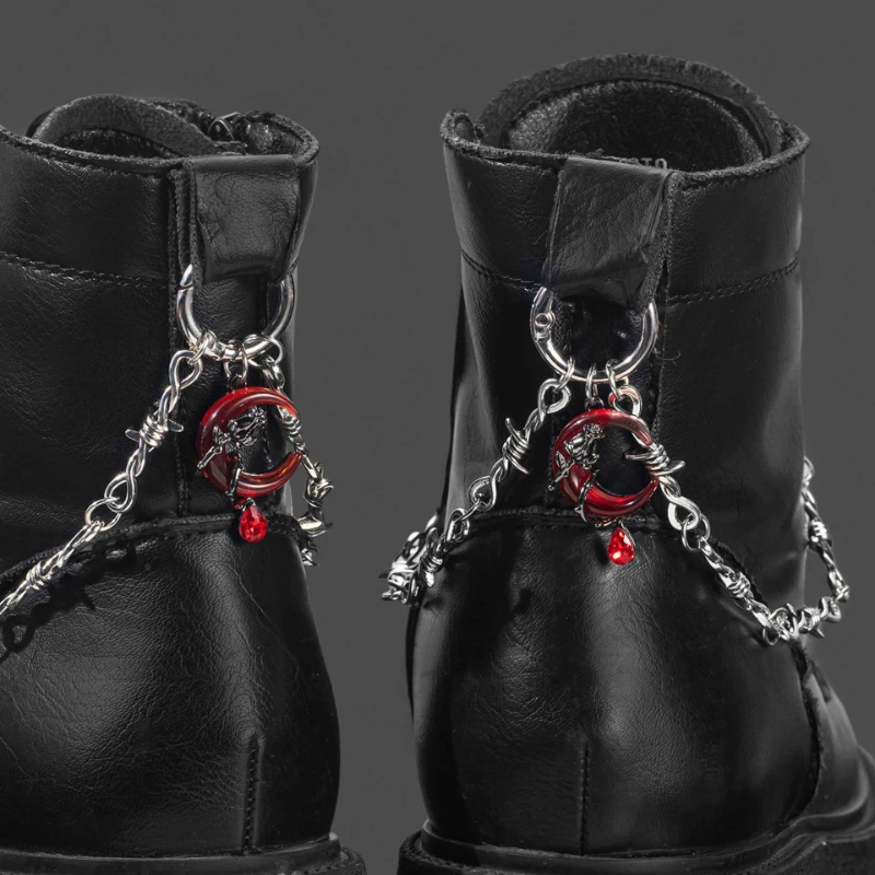 1Pcs Gothic Style Butterfly Moon Shoe Boot Pendants Suitable for Parties and Daily Wear Personalized DIY Chain Decorations