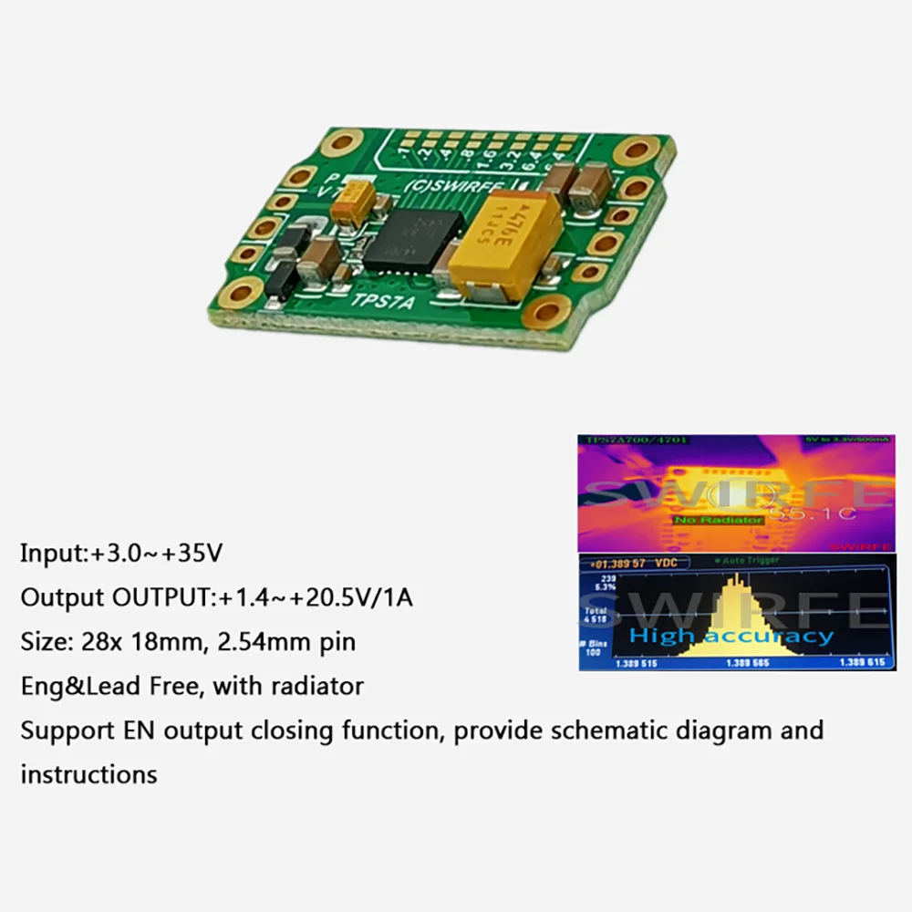 TPS7A4700 1A RF Linear Voltage Rregulator Power Converter DC 3V~35V To 3.3V 5V 9V 12V 15V 24V Hifi DAC Audio Amplifier Opamp
