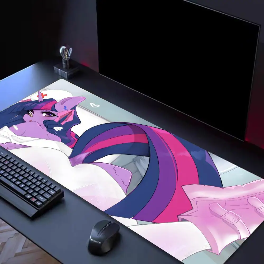 hip L-Little P-Pony Mouse Pad Tapetes de Mesa Teclado, Borracha Kawai, Tapete de Mesa Antiderrapante, XXL90x40cm