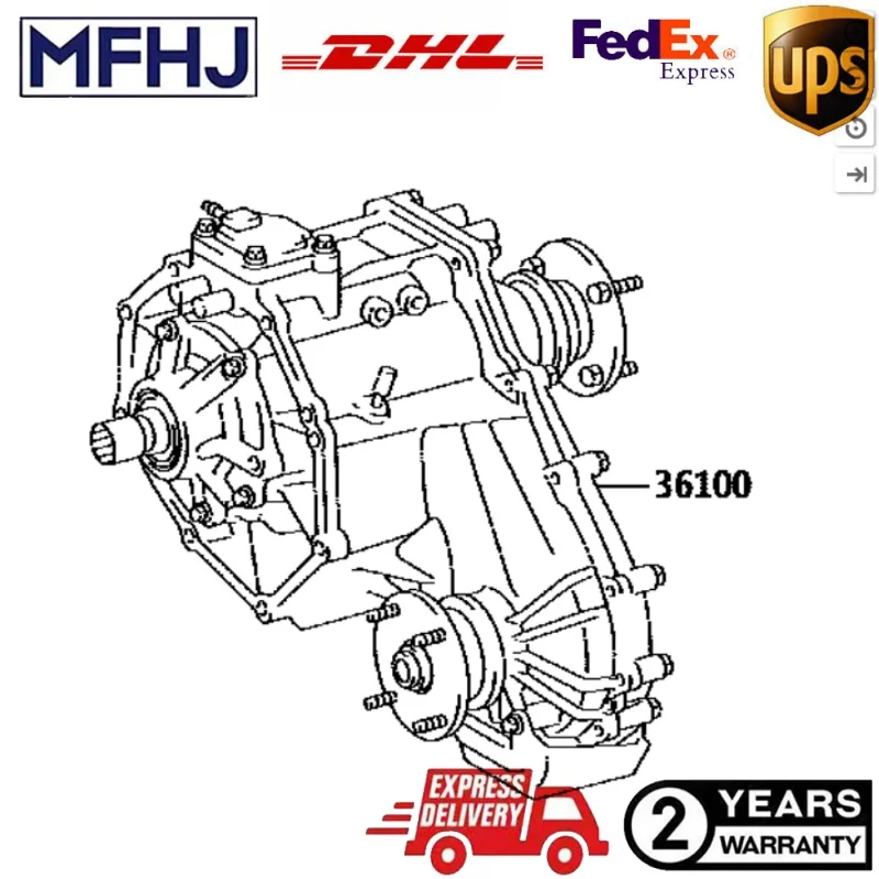 

Transfer Case FOR LAND CRUISER PRADO 2009-2017 2019 3610060B91 3610060B90