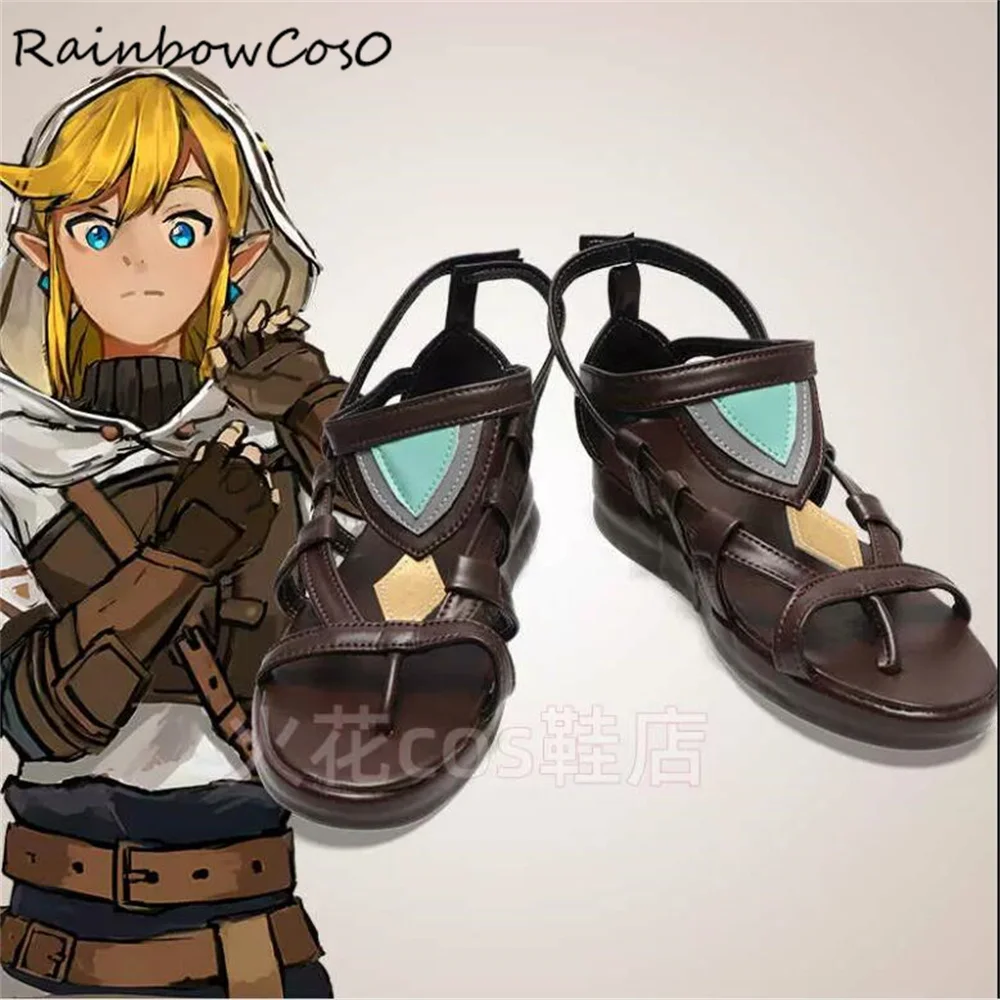 

Обувь для косплея игры Zelda, ботинки, Аниме Стиль, Хэллоуин, Рождество, RainbowCos0 W3967