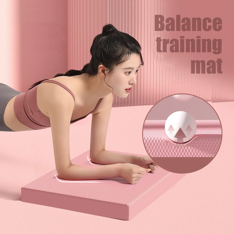 

Balance Yoga Mat Flat Support Pad Core Training Fitness Multifunctional Belly Wheel Kneeling Pad Thickened Soft Pad