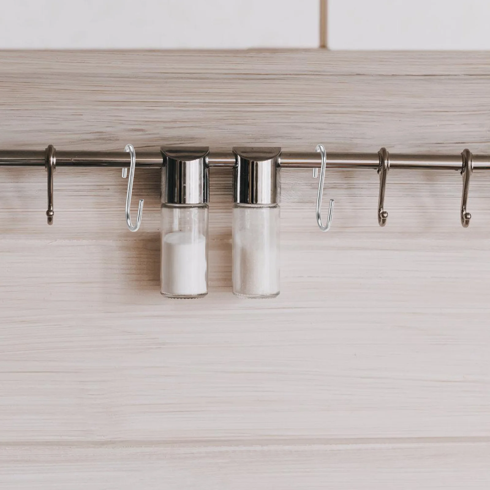 

10Pcs S Form Hooks Heavy Duty Rust Resistant Zinc Coated Kitchen Cookware Hanger for Shelf Rack Closet Storage Space Saver Tool