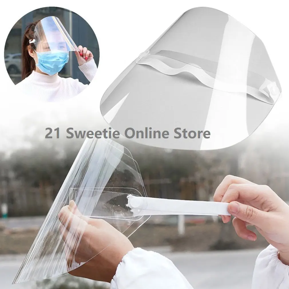 

Protective Face Shield Anti-saliva Transparent Mask Anti-fume Cooking Mask Antifog Glasses Full Face Protection Eco-friendly PET