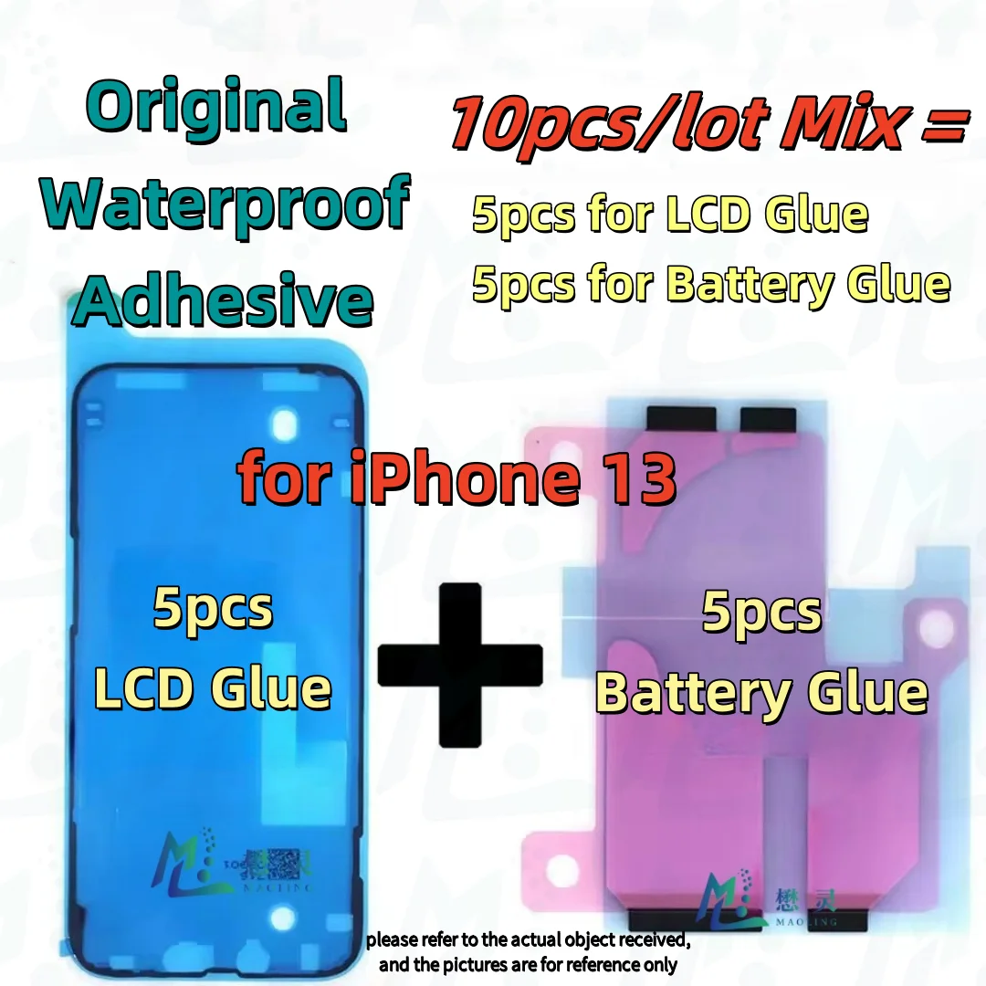 

10 шт./лот водонепроницаемая наклейка для iPhone 16 15 14 13 12 11ProMax 3M клейкая лента для уплотнения рамки ЖК-экрана наклейка на аккумулятор для 13 12