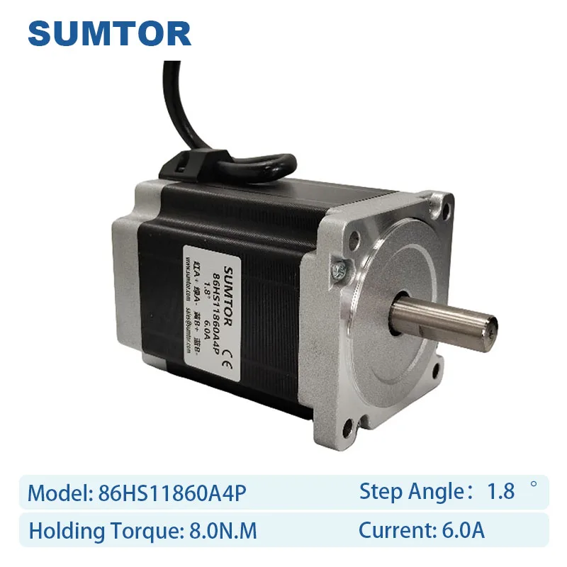 Motore passo-passo Nema 34 a 4 conduttori con coppia elevata del motore CC 6A della fabbrica cinese per l'automazione