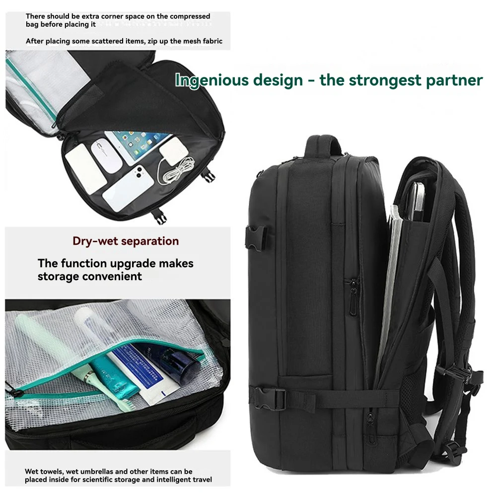 【THANKSGIVING DAY】 Vacuum Backpack, Expandable Vacuum Backpacks Travel, Large Capacity Vacuum Compression Backpack Bag