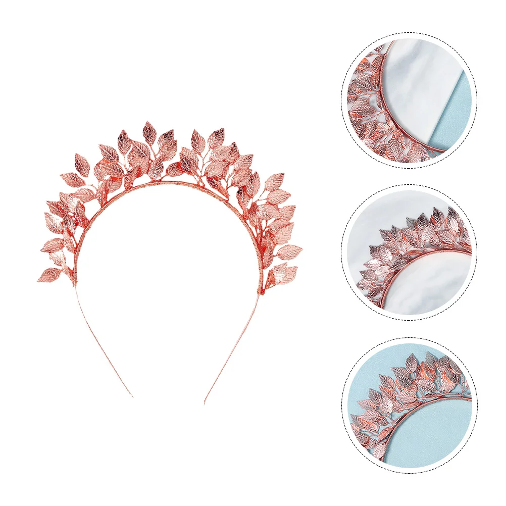 أساور واسعة للنساء عصابة رأس مصنوعة يدويًا على شكل أوراق شجر ديكور ذهبي يترك ربطة شعر أنيقة على شكل تاج العروس للسيدات
