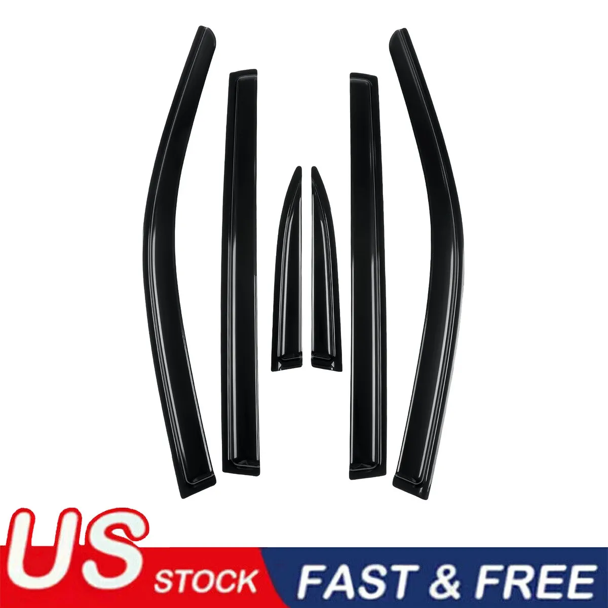 

For 2014-2019 Toyota Highlander 6x Window Visor Vent Shade Rain Guards US