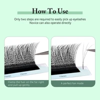 Yelix New 3D W Shape Small Opening Eyelash Extension Premade Volume Lashes L M Narrow 3D W Lashes Faux Eyelashes Makeup Tools 5