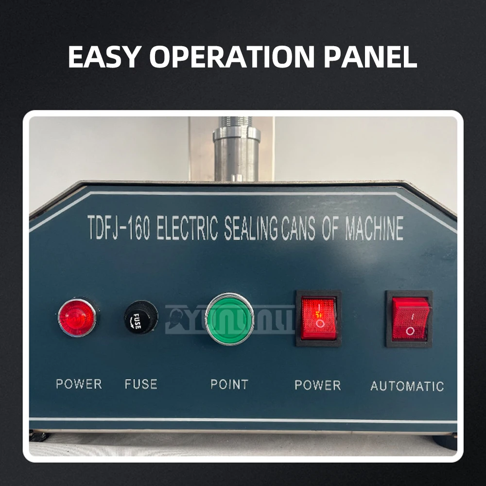 2025 TDFJ-160 Automatic Food Vacuum Can Sealing Machine Stainless Steel Can Tinplate Sealing Machine