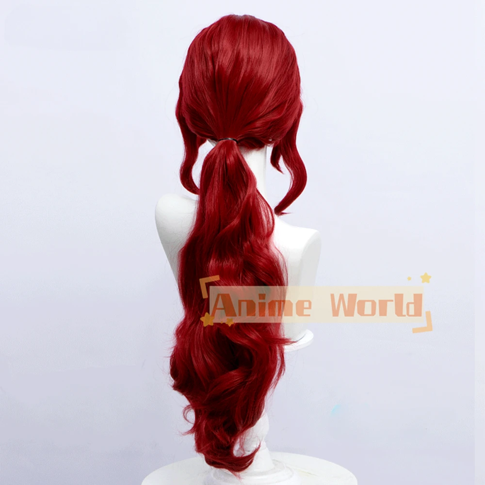 Romantic Killer Cosplay Kyoko Hoshino Wig Red Ponytail Wigs Synthetic Heat Resistant Hair for Halloween Costume Role Play