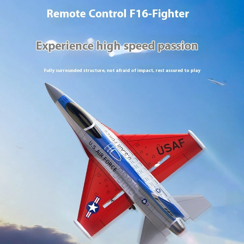 Olans Remote-controlled F16 Fighter Jet With Two Channels And Fixed Wing Model With Flight Control Lights 76204